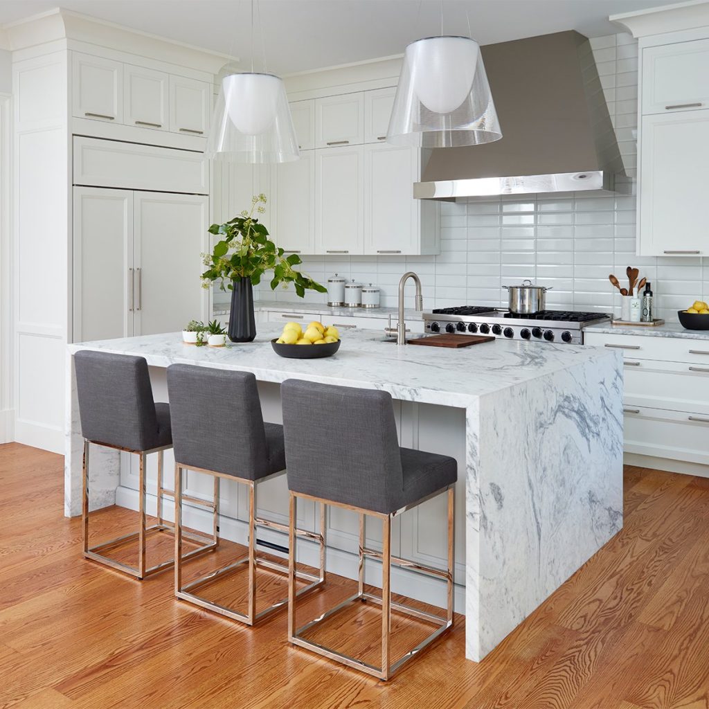 waterfall kitchen